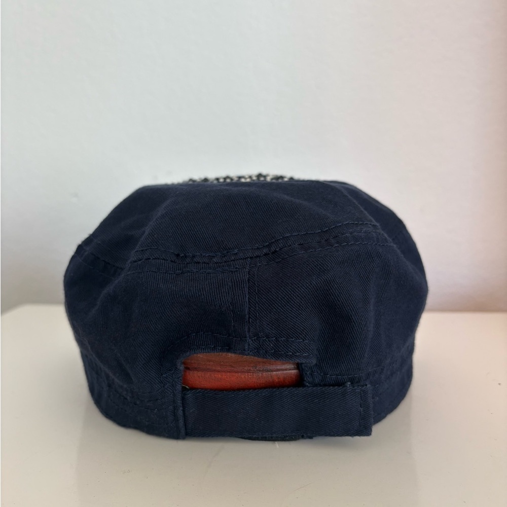 Basketball Mom 🏀 Bling 90s Y2K Navy Blue Military Style Hat - Picture 9 of 14